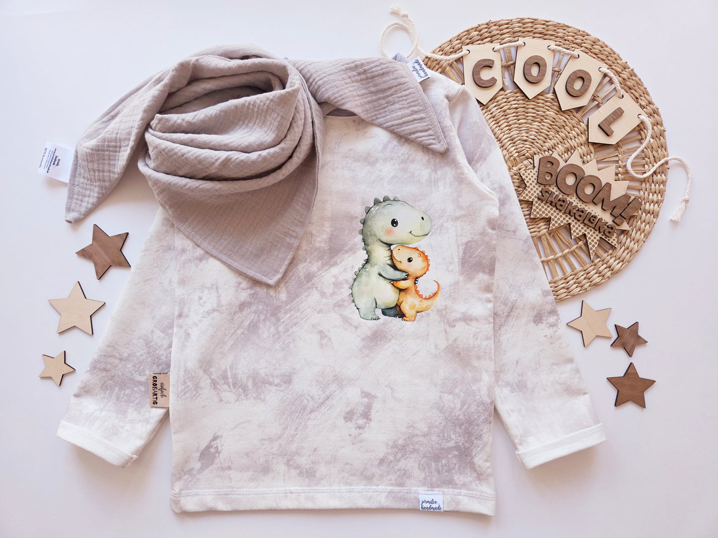 Bügelbild: Kuscheldinos