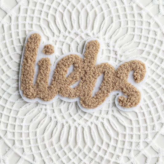 Chenille Patch: liebs (groß)