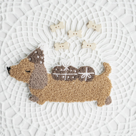 Chenille Patch: Geschenkedackel