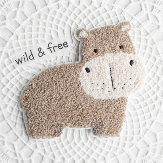 Chenille Patch: Nilpferd