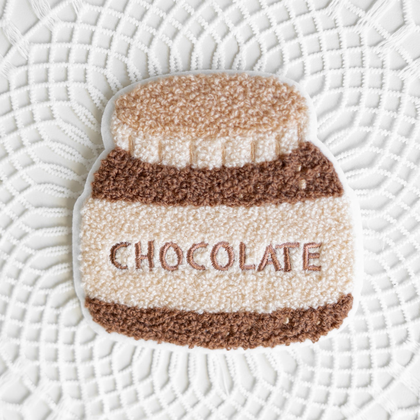 Chenille Patch: Schokoglas