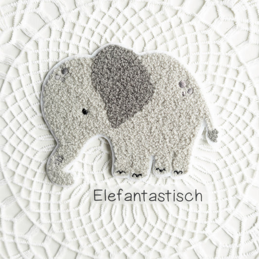 Chenille Patch: Elefant