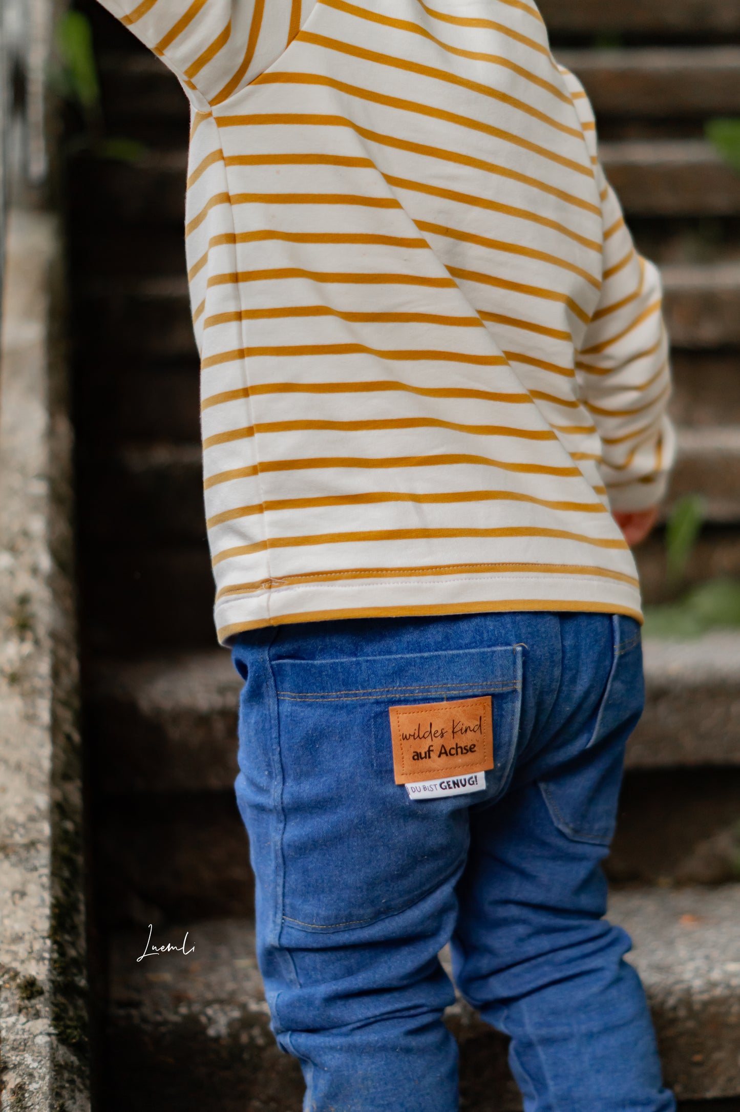 Kunstleder Label: wildes Kind auf Achse