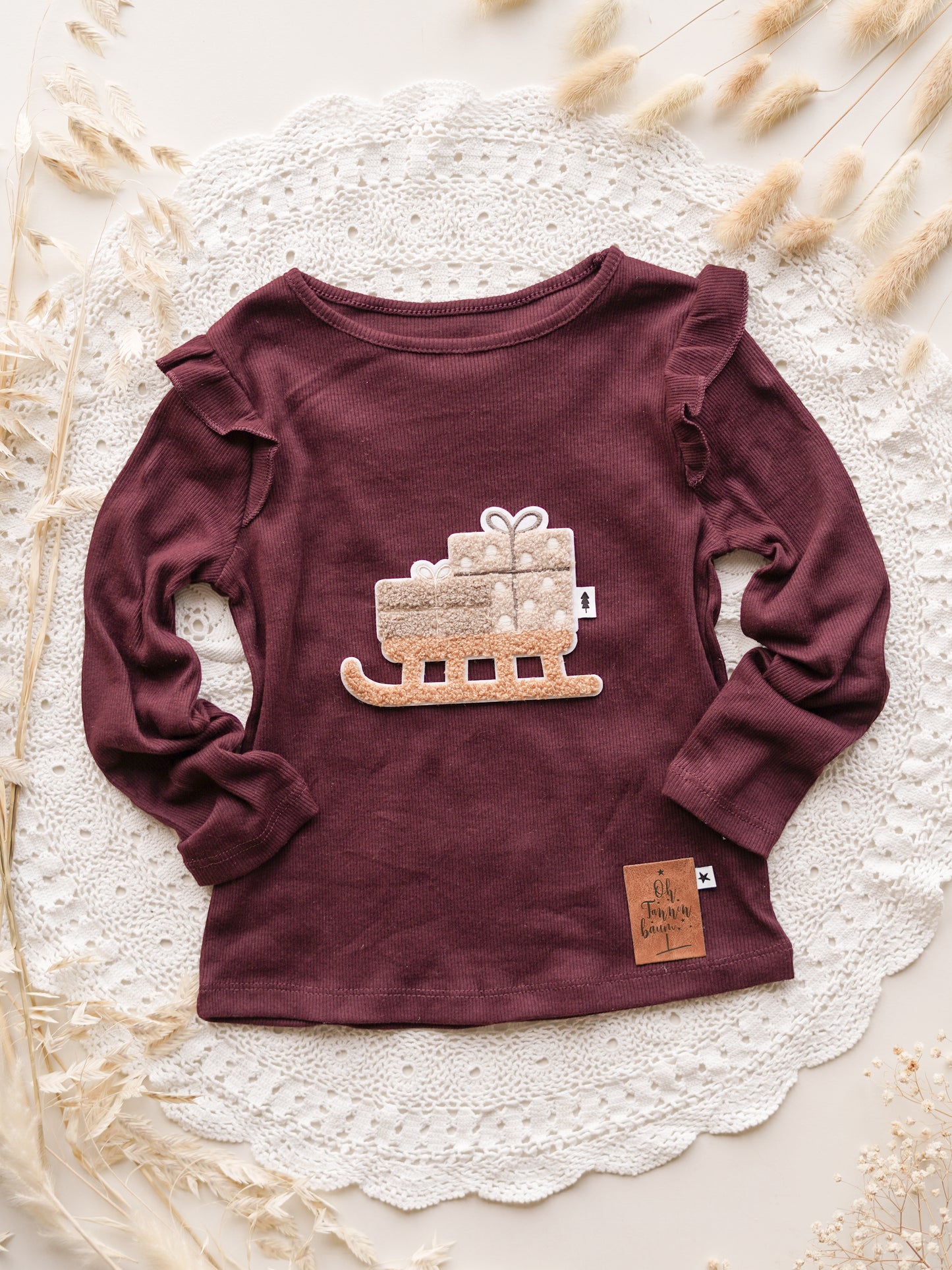 Chenille Patch: Geschenkeschlitten