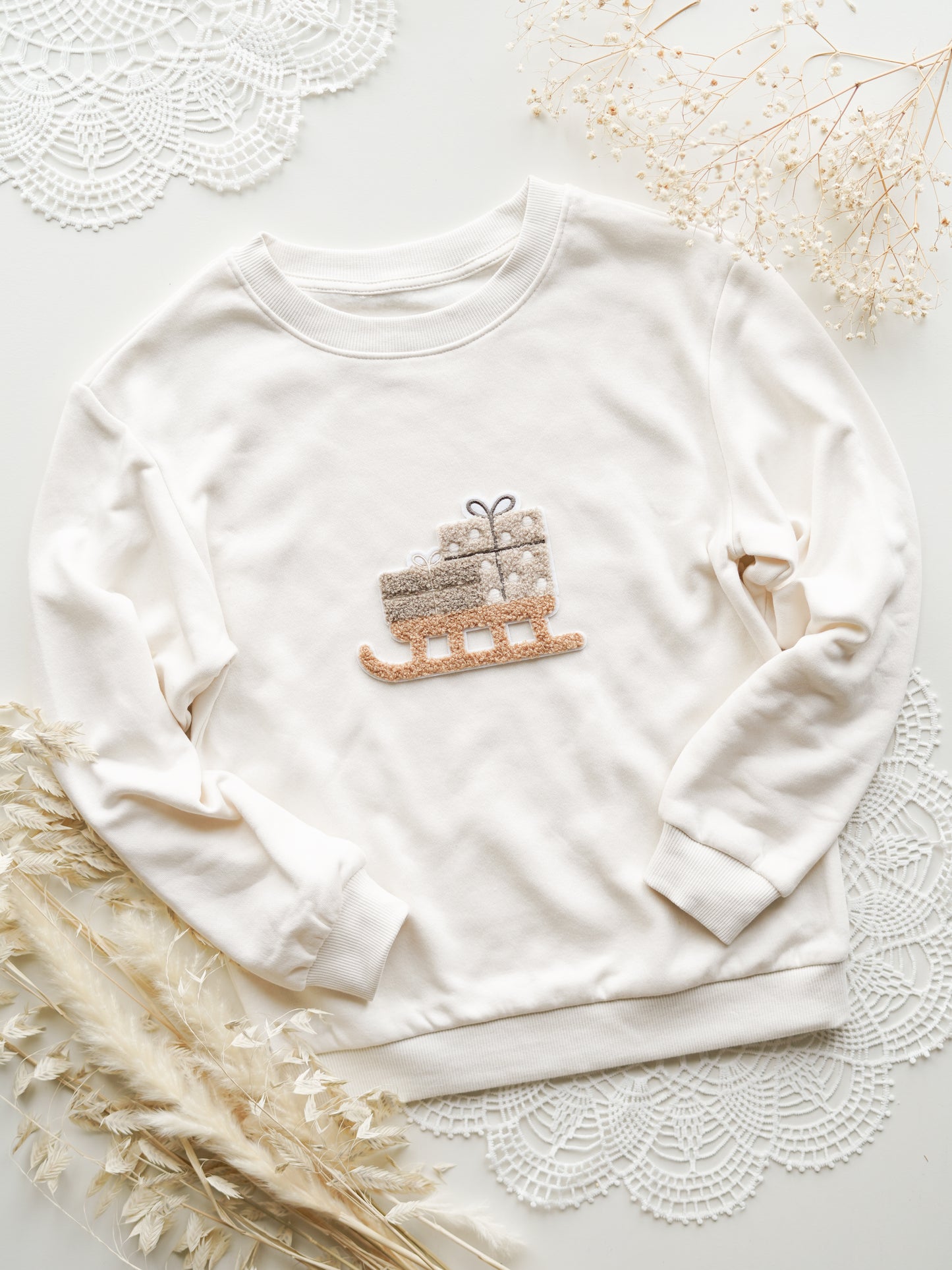 Chenille Patch: Geschenkeschlitten