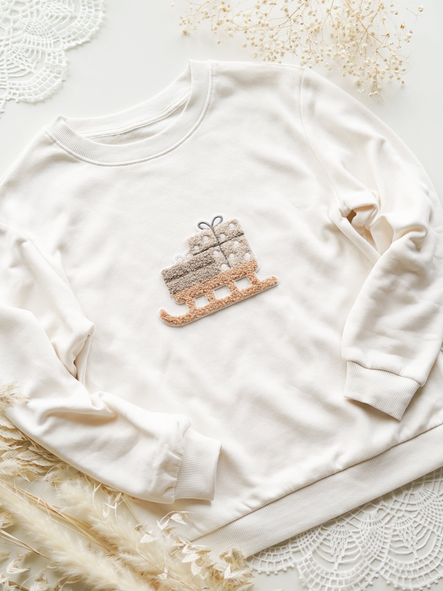 Chenille Patch: Geschenkeschlitten