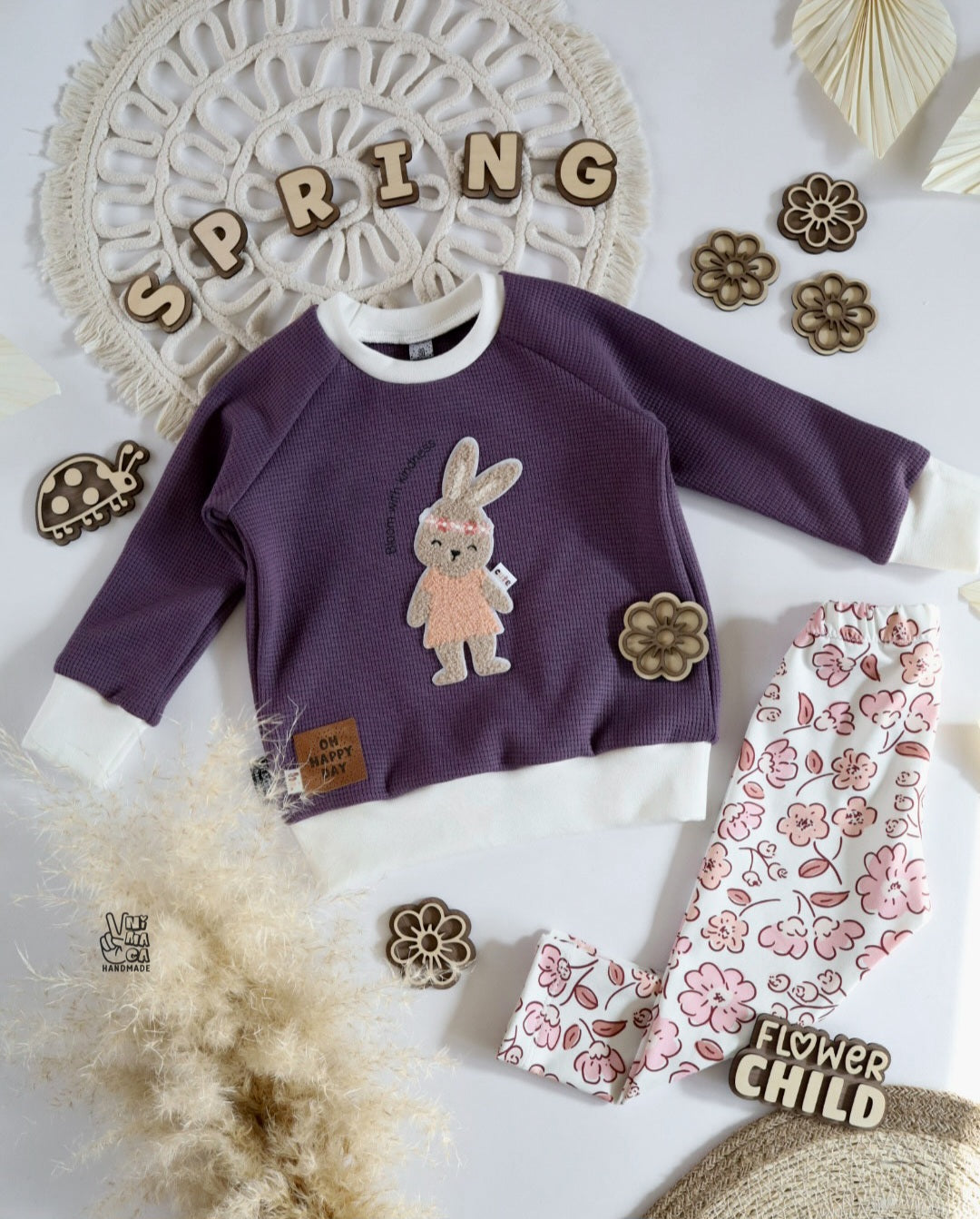 Chenille Patch: Frühlingshase