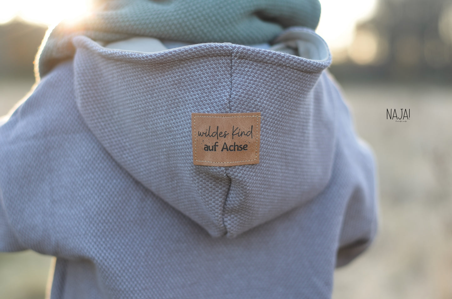 Kunstleder Label: wildes Kind auf Achse