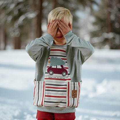 Chenille Patch: Auto mit Tannenbaum