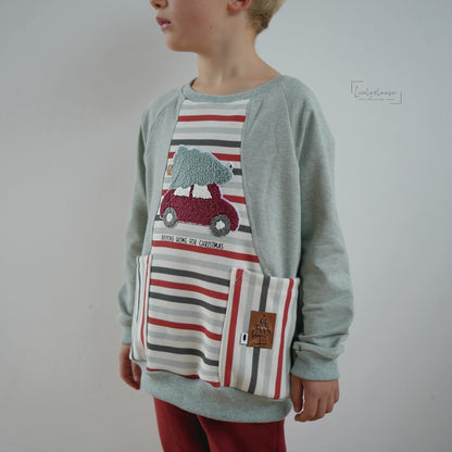 Chenille Patch: Auto mit Tannenbaum