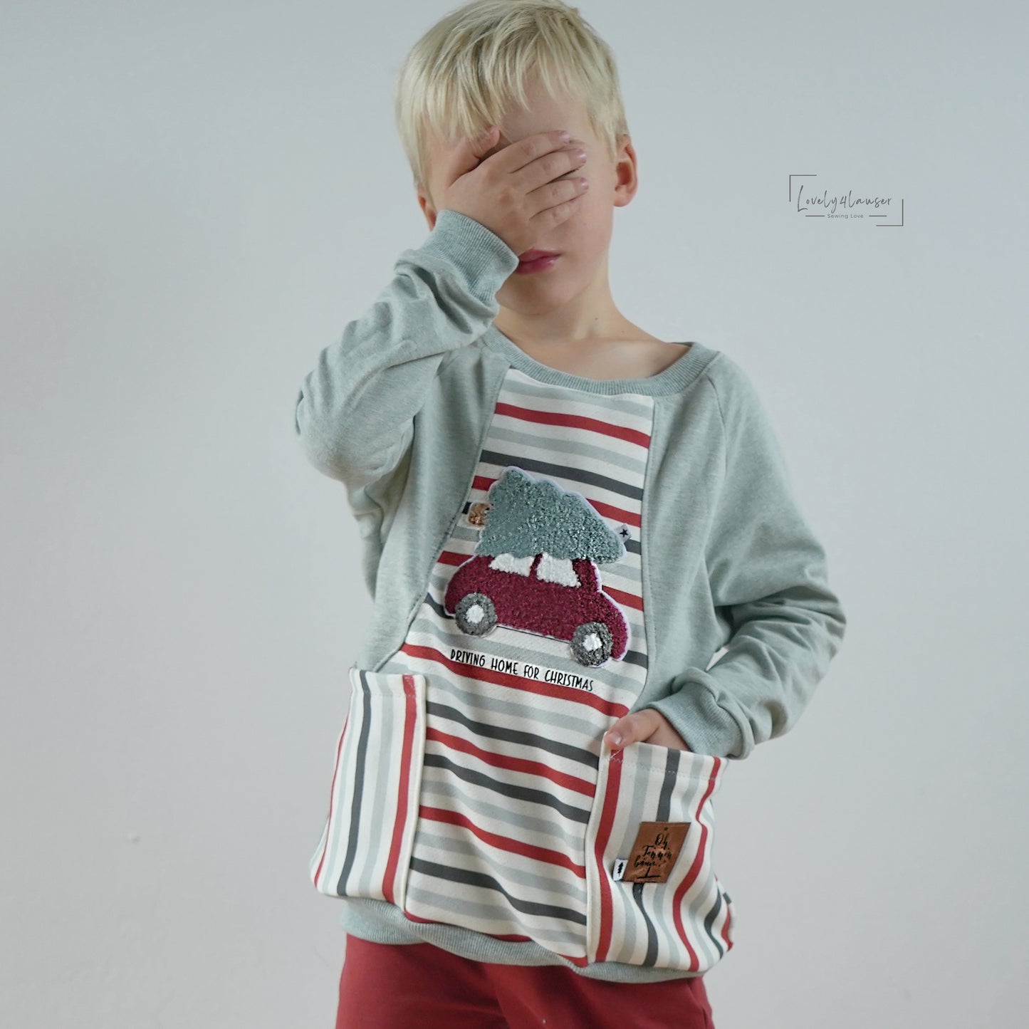 Chenille Patch: Auto mit Tannenbaum