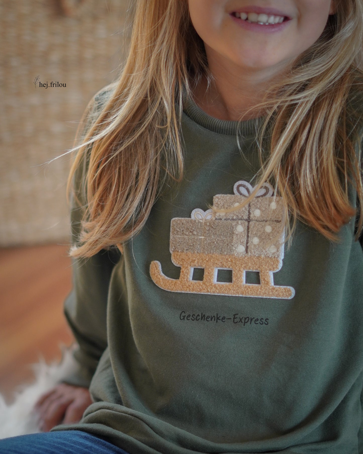 Chenille Patch: Geschenkeschlitten