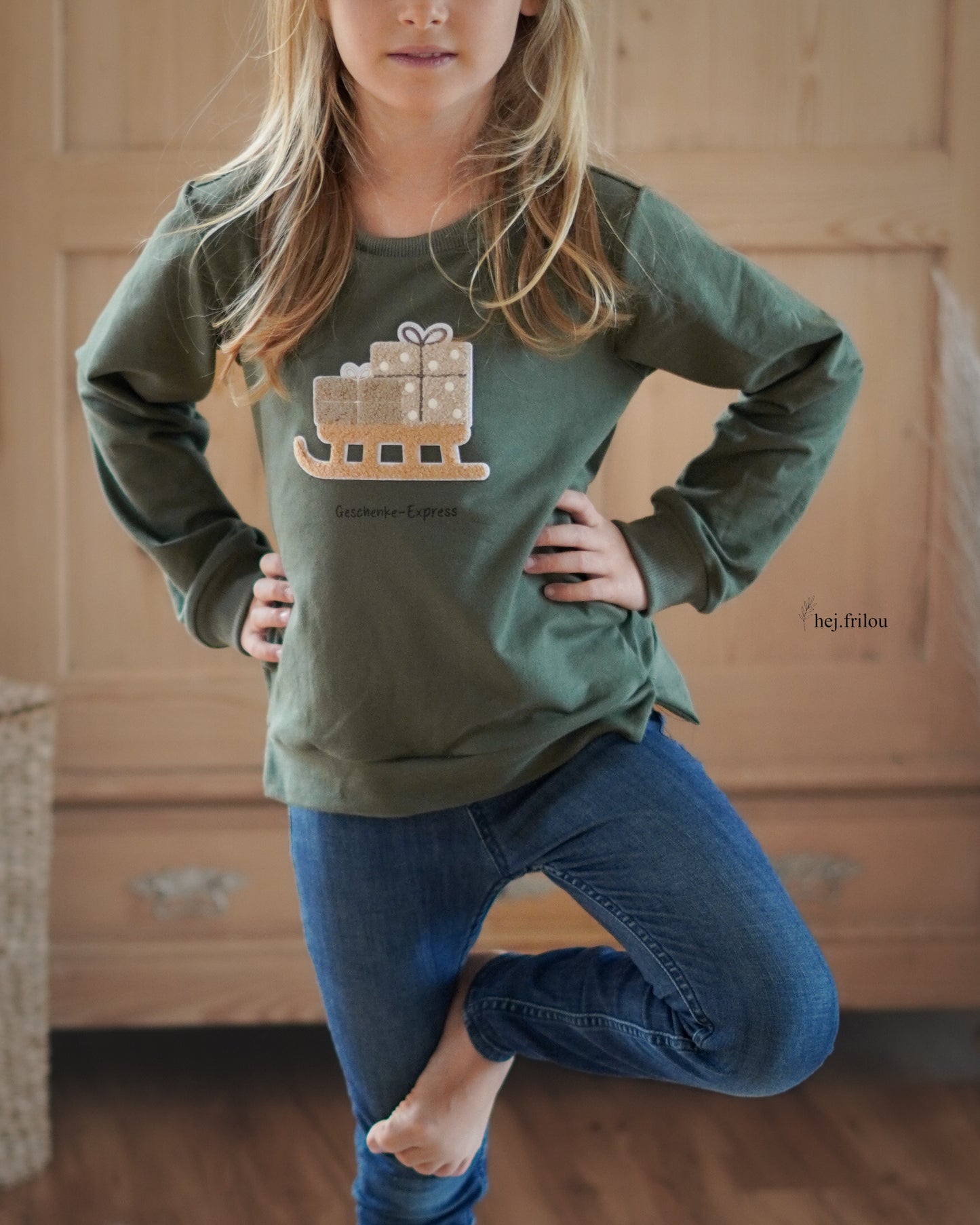 Chenille Patch: Geschenkeschlitten