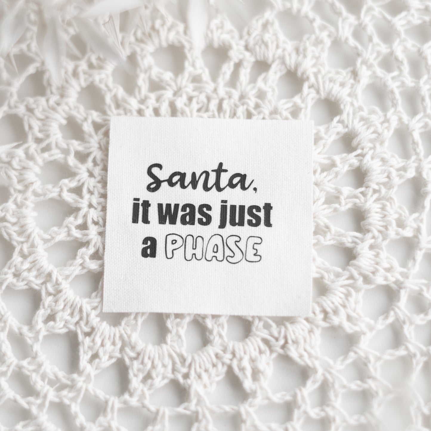 Patch: Santa it was just a PHASE (schwarz)