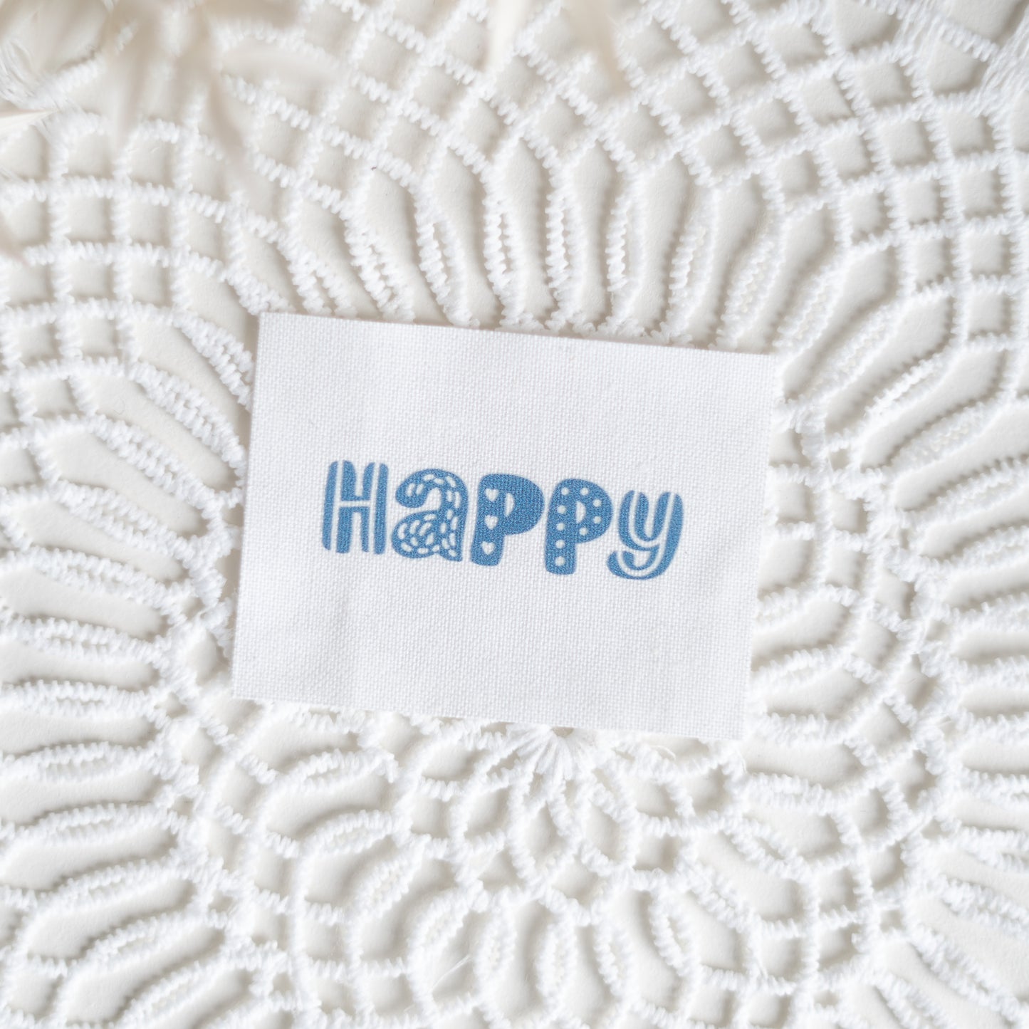 Patch: Happy (blau)