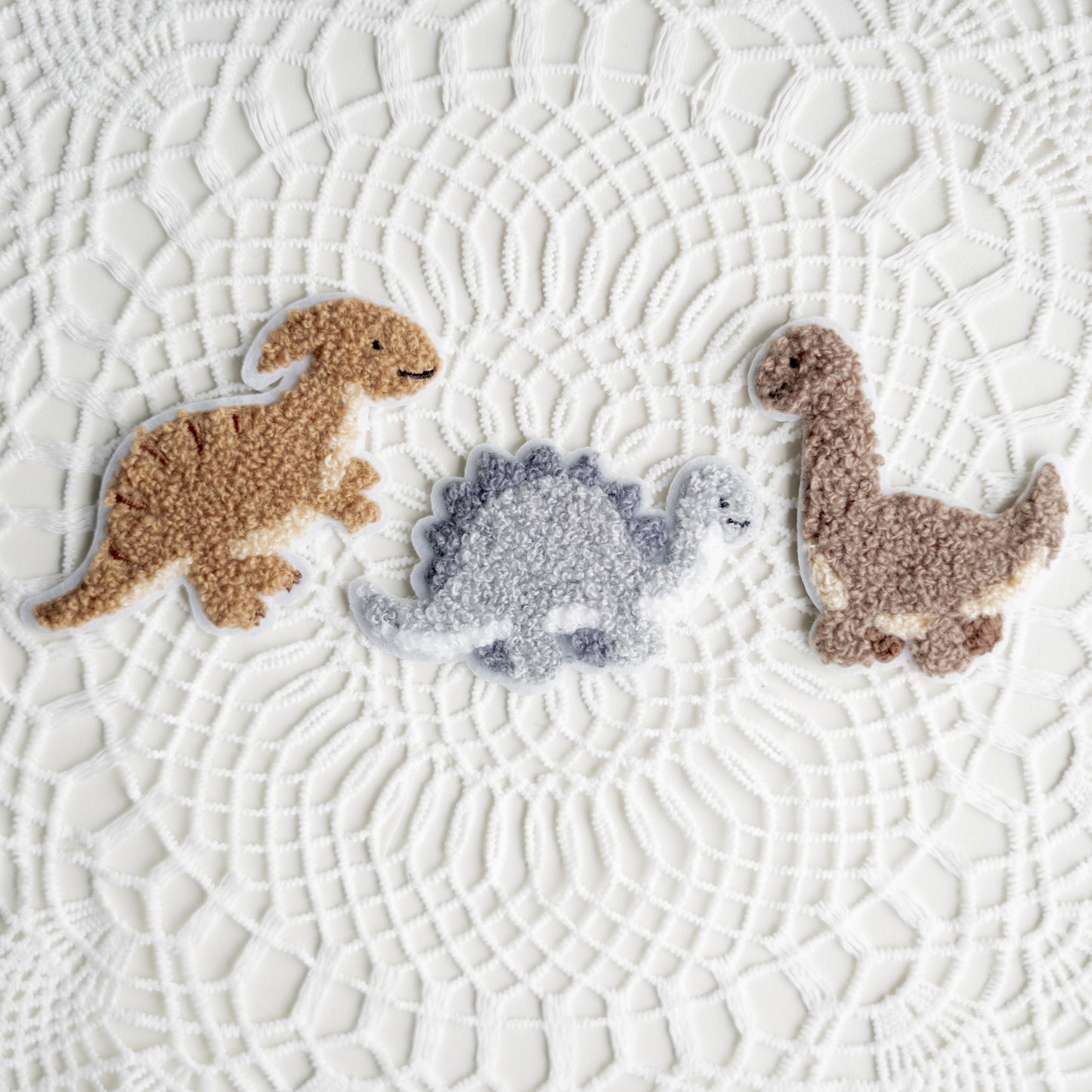 Chenille Patch: 3er Set Dinos