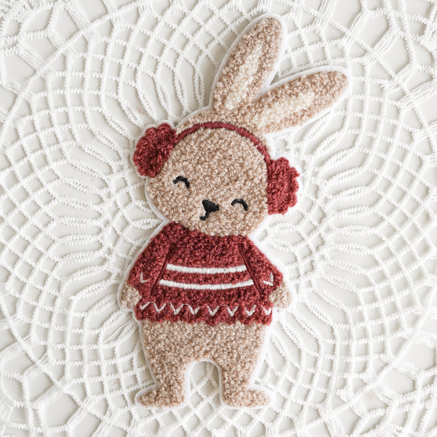 Chenille Patch: Winterhase