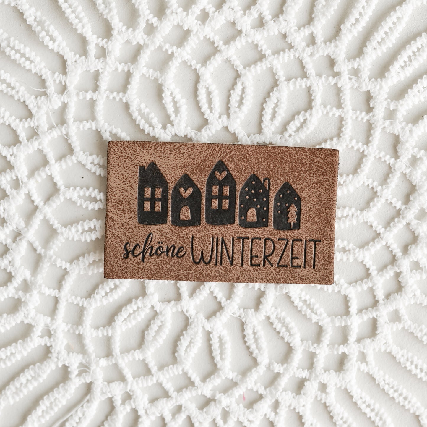 Kunstleder Label: schöne Winterzeit