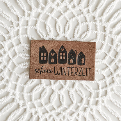 Kunstleder Label: schöne Winterzeit