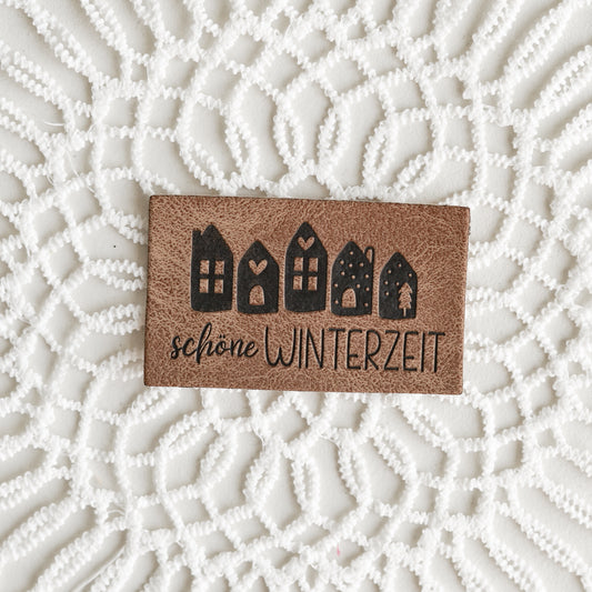 Kunstleder Label: schöne Winterzeit