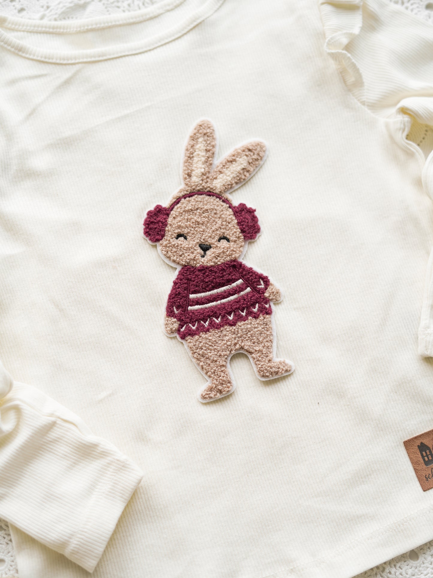 Chenille Patch: Winterhase