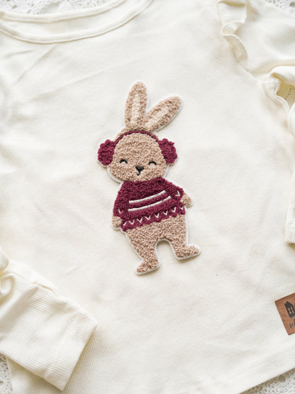 Chenille Patch: Winterhase