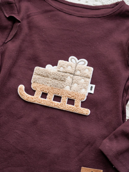 Chenille Patch: Geschenkeschlitten