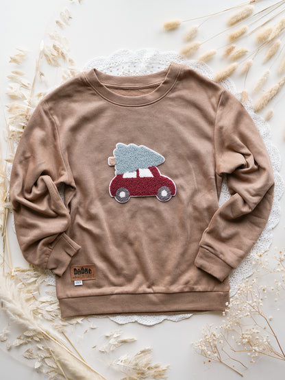 Chenille Patch: Auto mit Tannenbaum