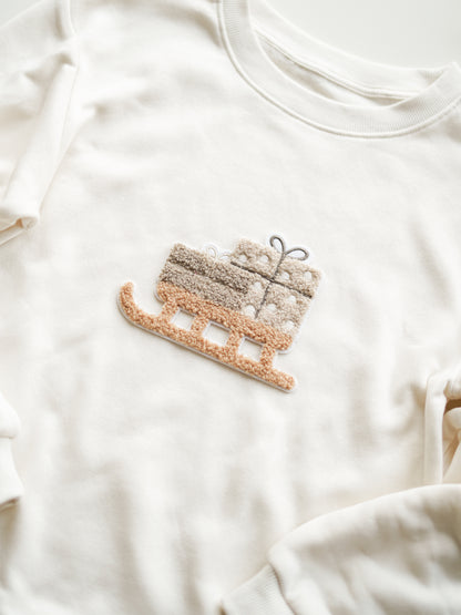 Chenille Patch: Geschenkeschlitten
