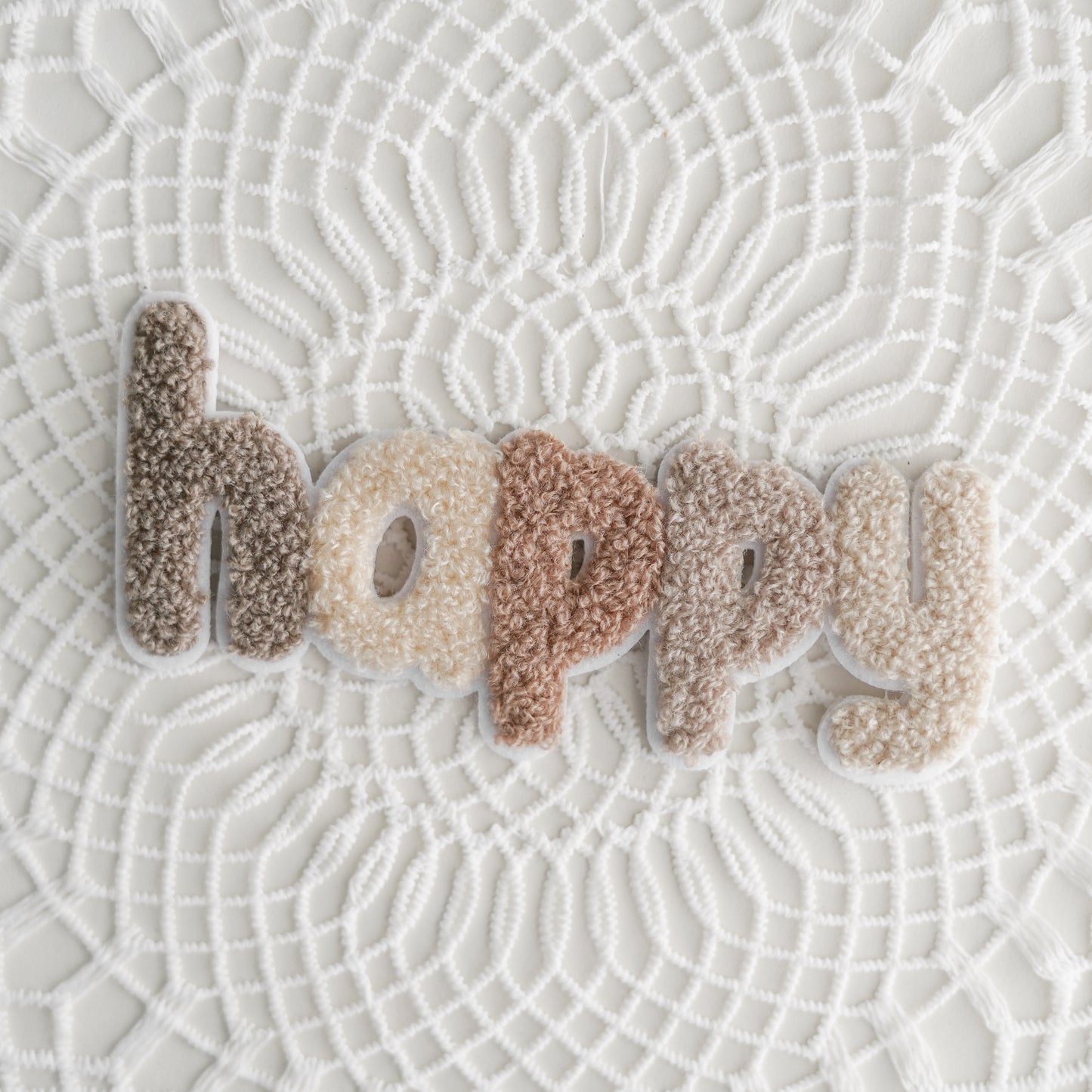 Chenille Patch: happy