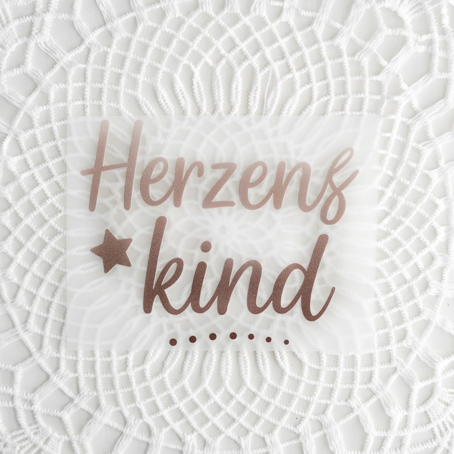 Bügelbild: Herzenskind braun