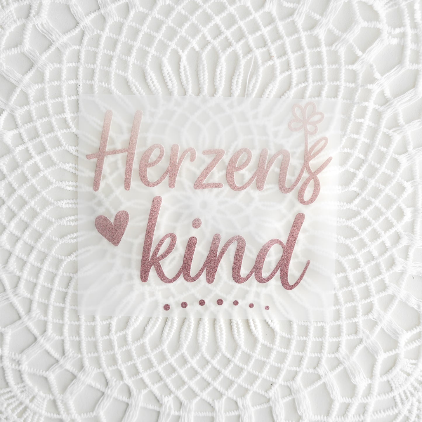 Bügelbild: Herzenskind altrosa