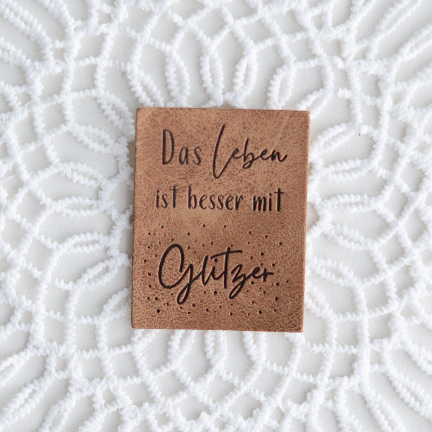 Kunstleder das Leben ist besser mit Glitzer