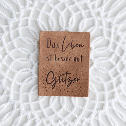 Kunstleder das Leben ist besser mit Glitzer