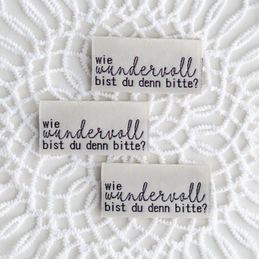 Weblabel: wie wundervoll bist du denn bitte?