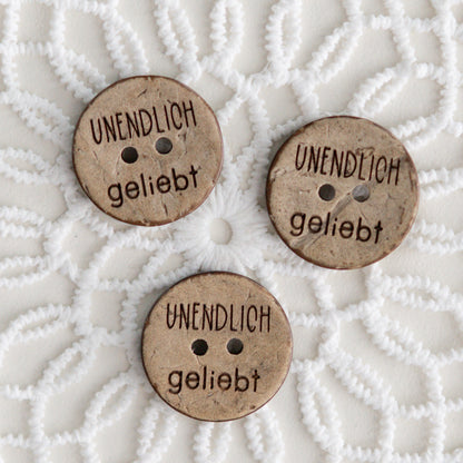 Kokosknöpfe unendlich geliebt (20mm)