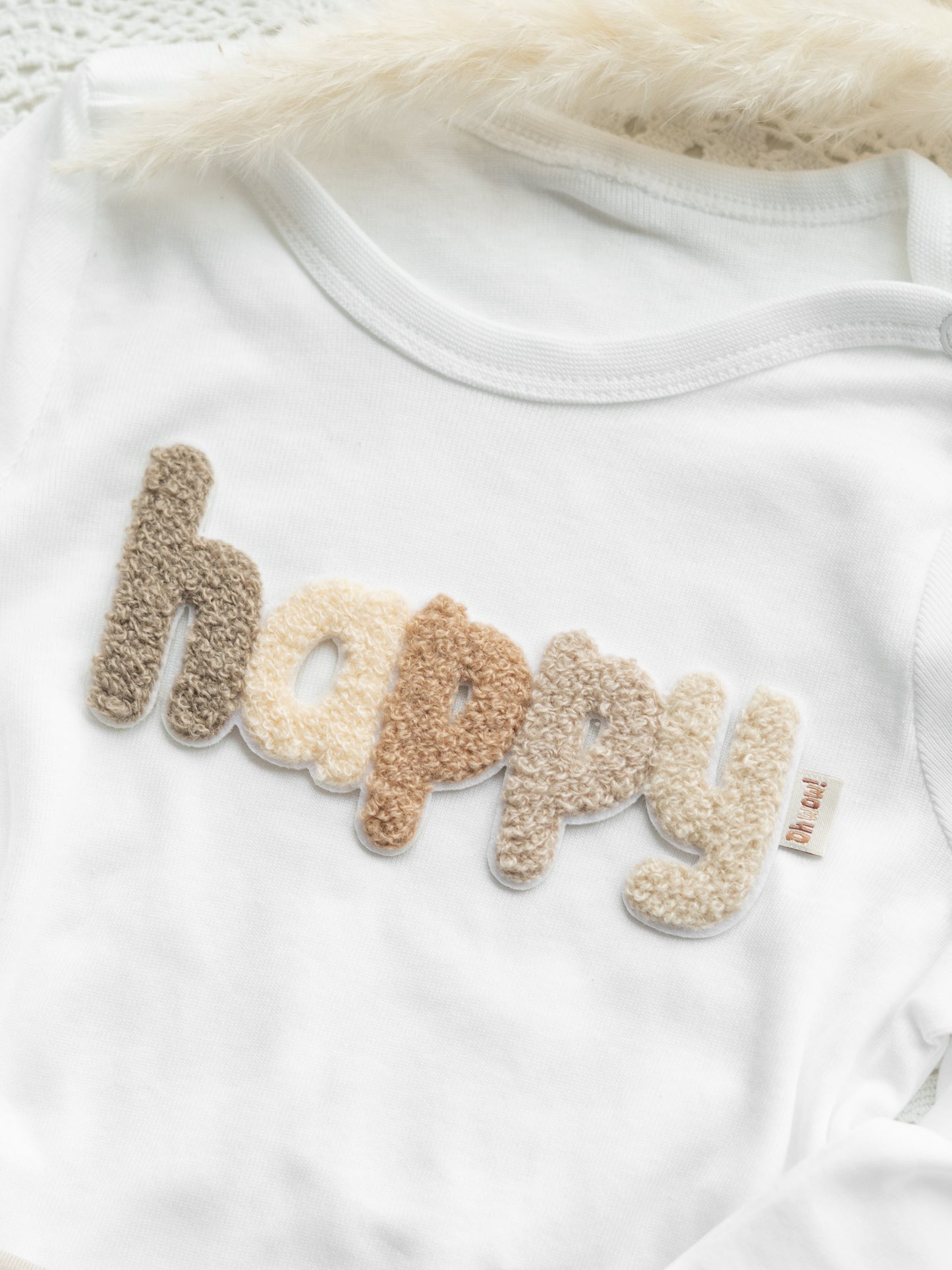 Chenille Patch: happy