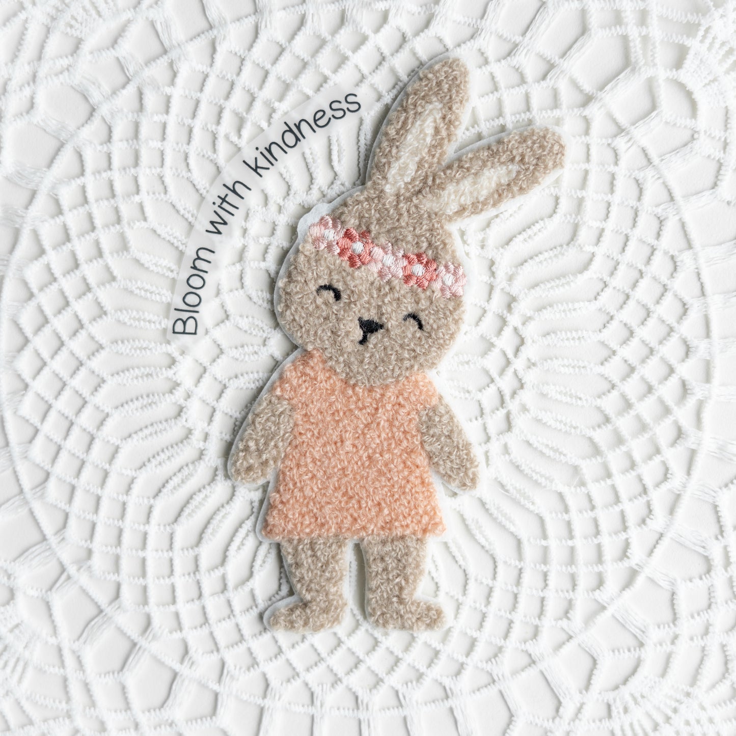 Chenille Patch: Frühlingshase