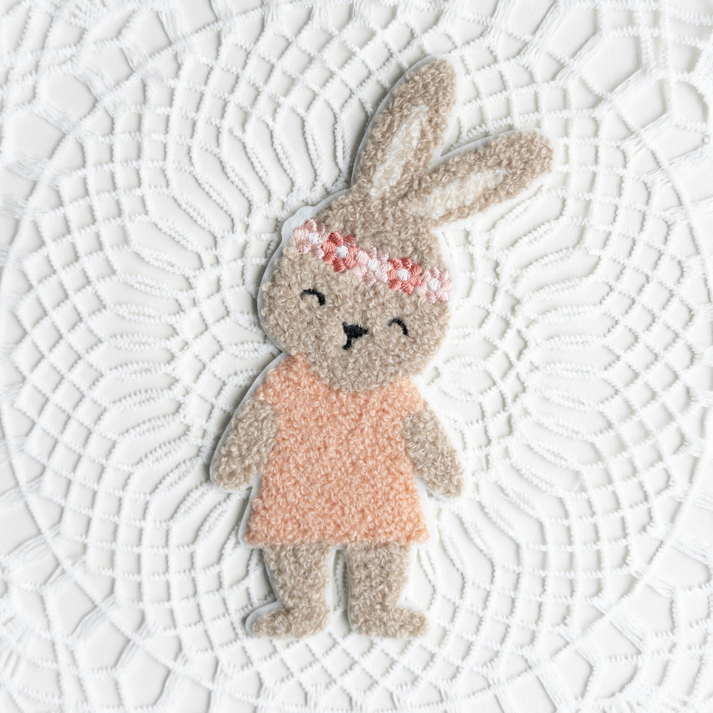 Chenille Patch: Frühlingshase