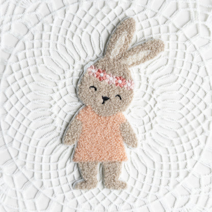 Chenille Patch: Frühlingshase