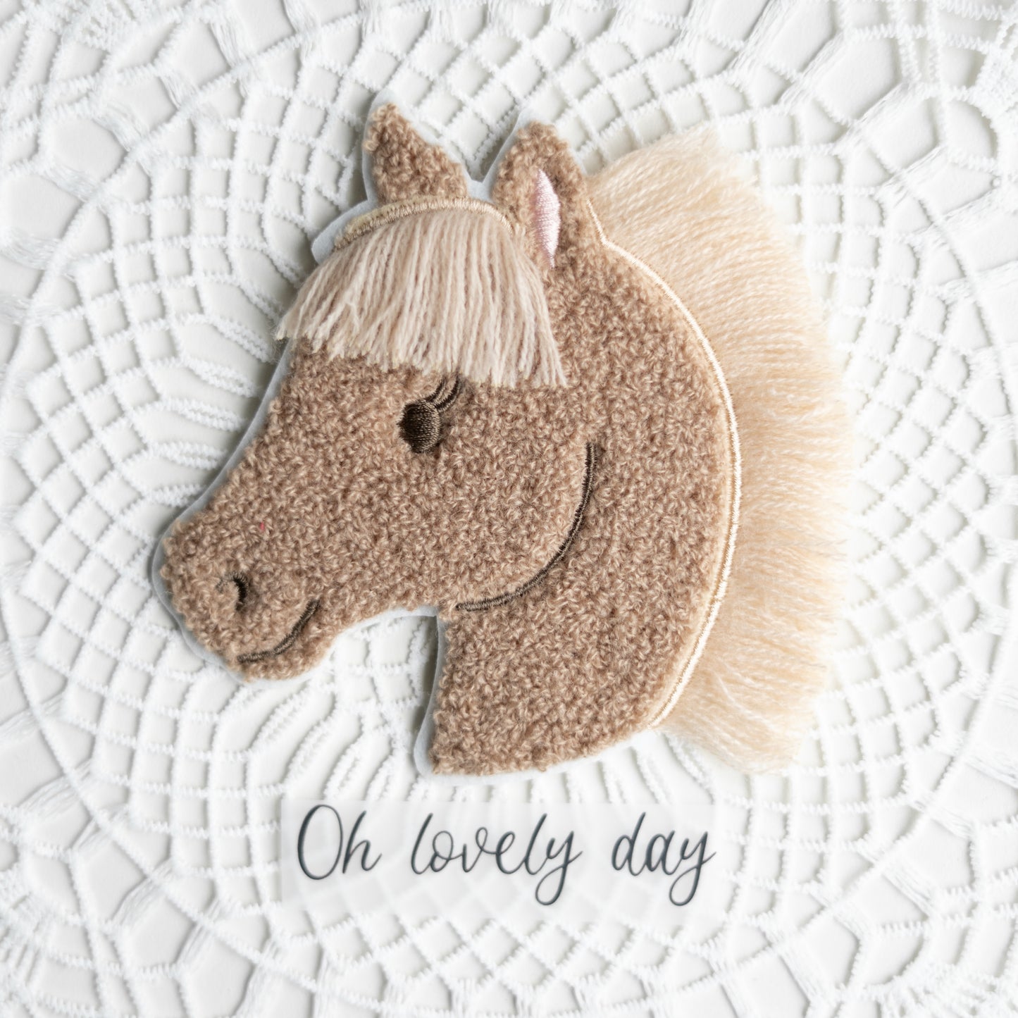 Chenille Patch: Pferd mit Mähne