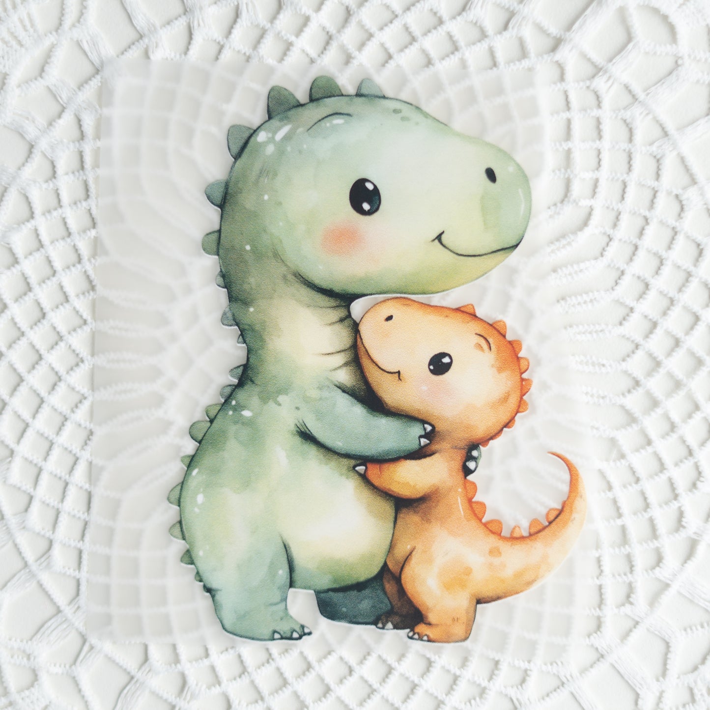 Bügelbild: Kuscheldinos