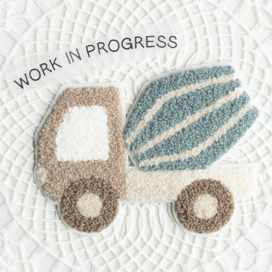 Chenille Patch: LKW Betonmischer