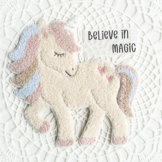 Chenille Patch: Herzeinhorn