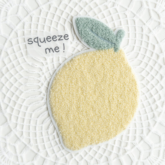 Chenille Patch: XL Zitrone
