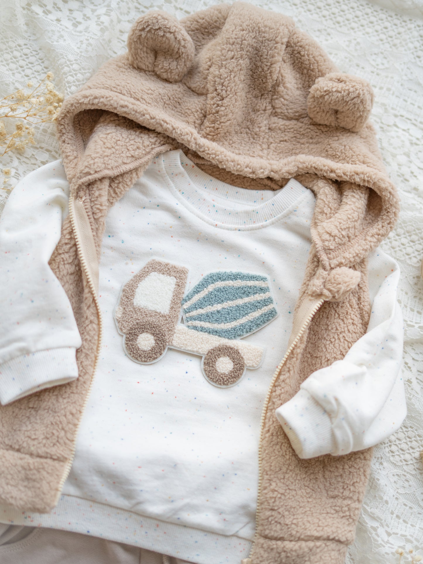 Chenille Patch: LKW Betonmischer
