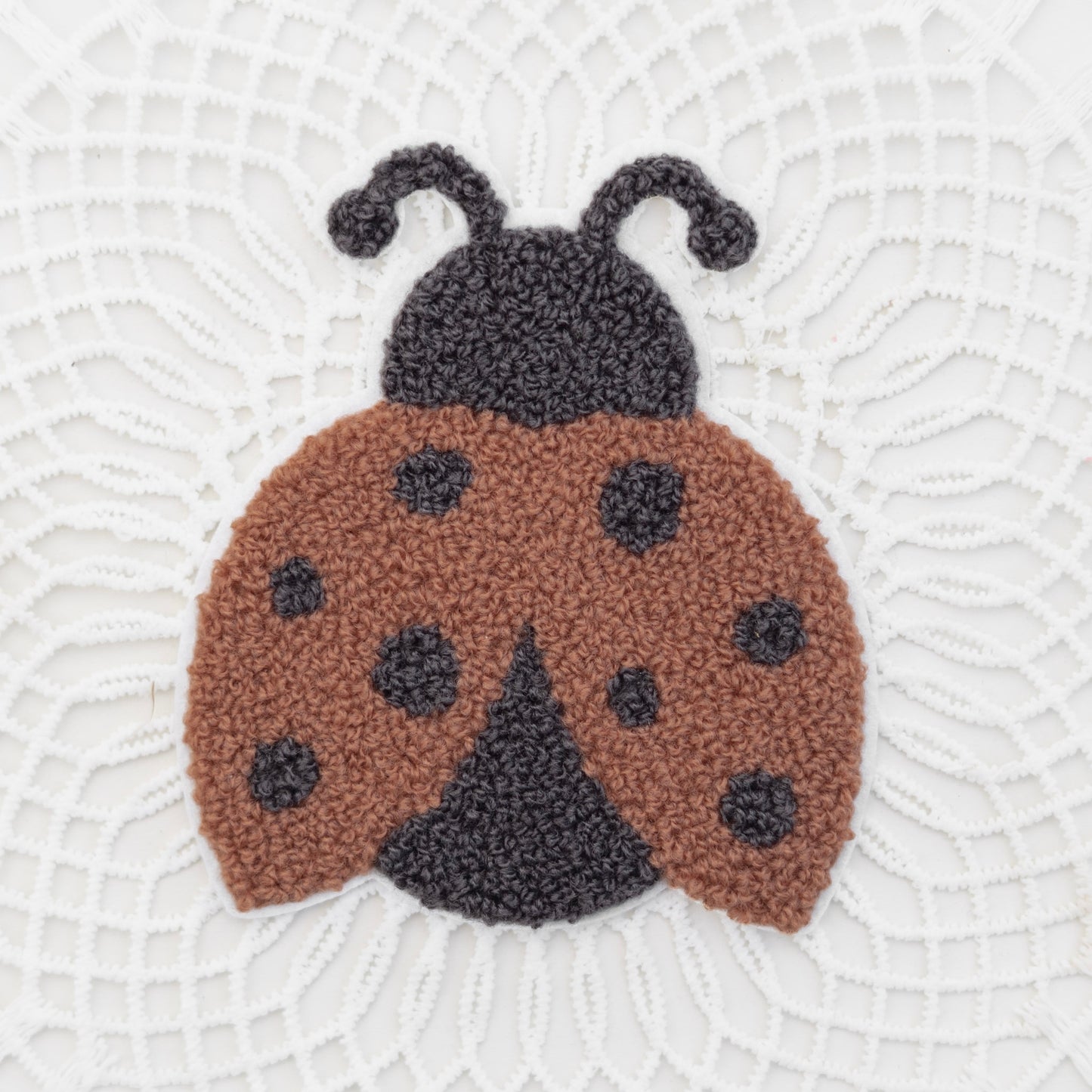 Chenille Patch: Marienkäfer