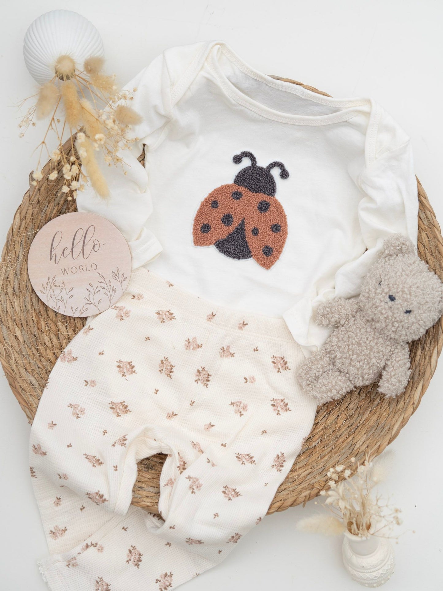 Chenille Patch: Marienkäfer