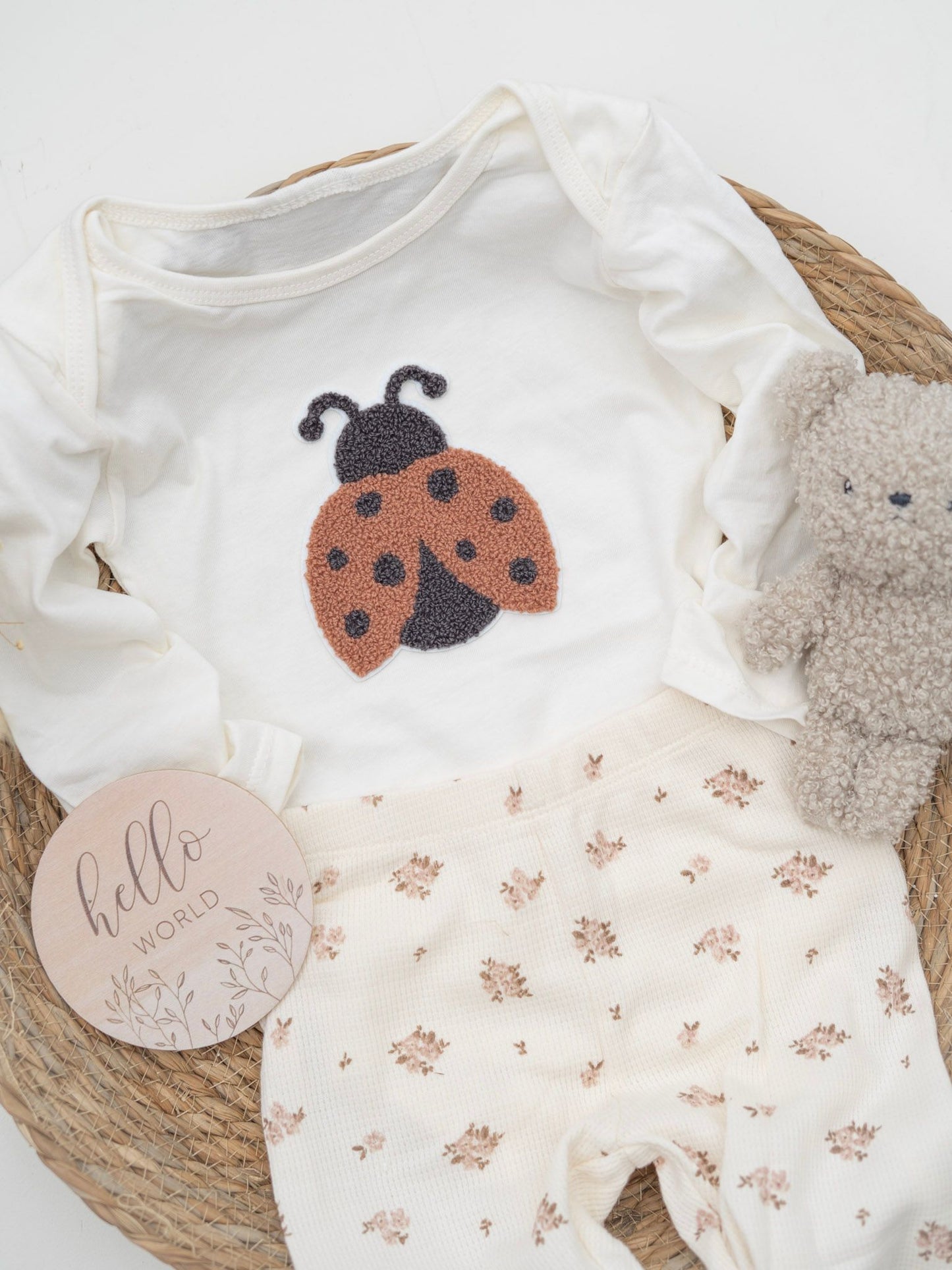 Chenille Patch: Marienkäfer
