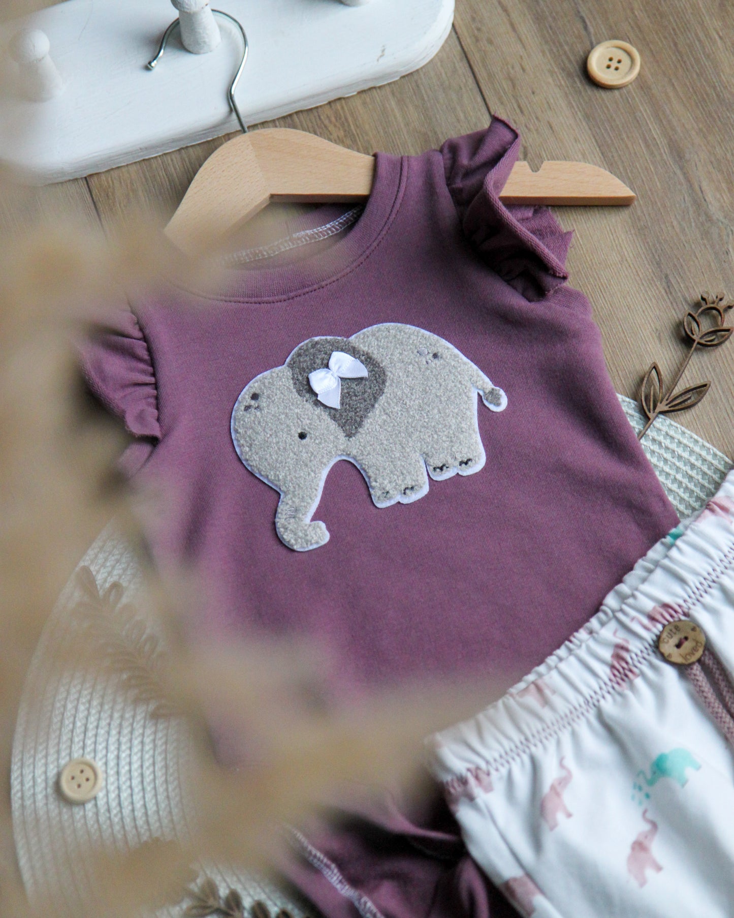 Chenille Patch: Elefant